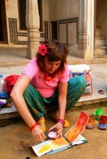 artist at work Nawalgargh Haveli